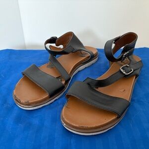 Madeline Black and Brown Sandals